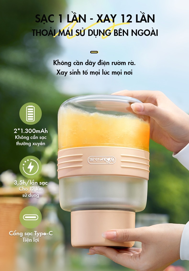 Mô tả Máy Xay Sinh Tố Cầm Tay LLJ-P10X5 - Hàng Chính Hãng - 8