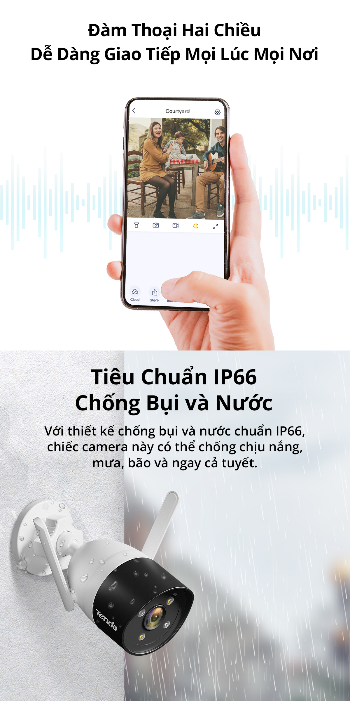 Camera Tenda CT3/CT6 Cảnh báo