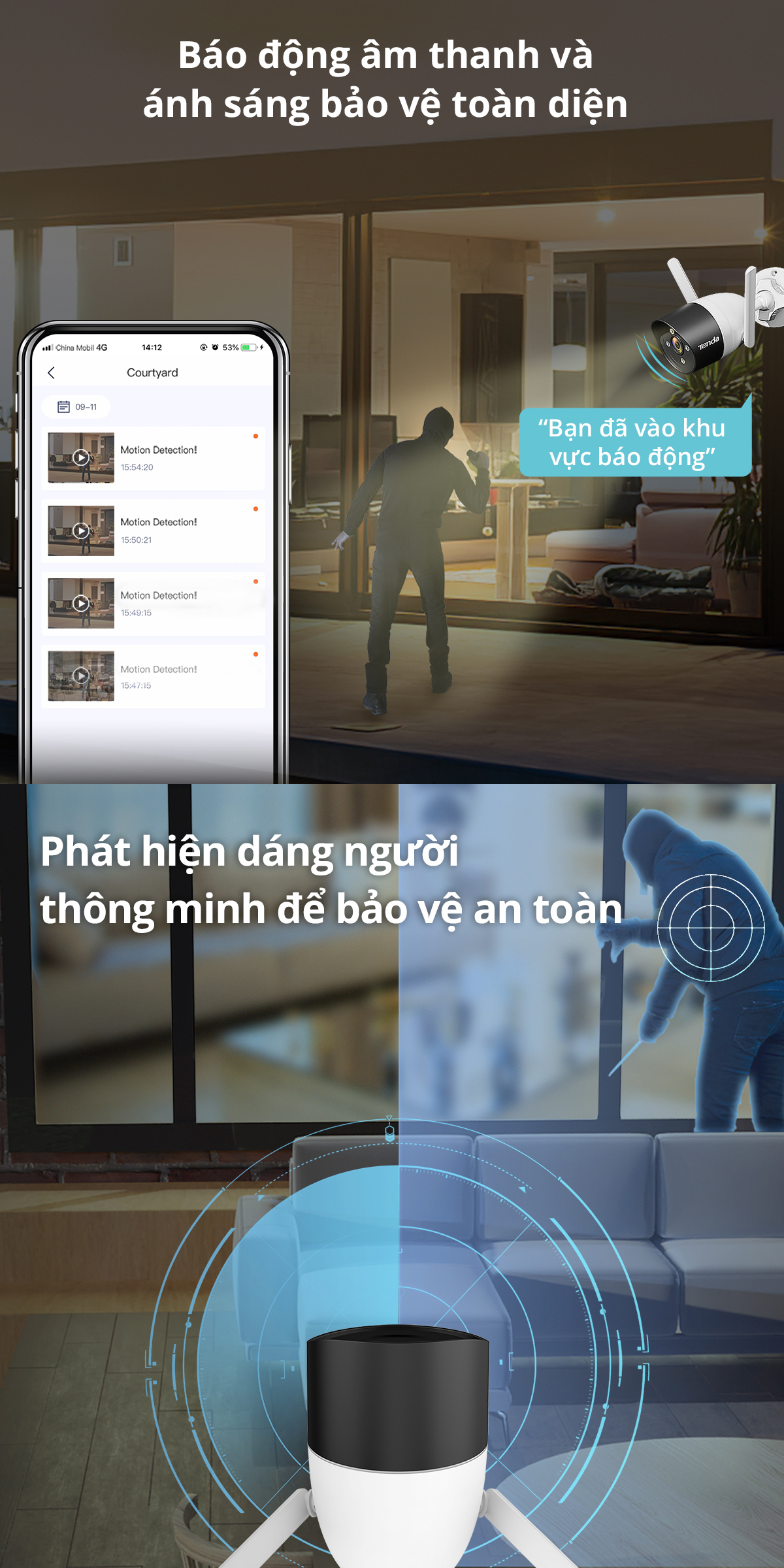 Camera Tenda CT3/CT6 Thông số