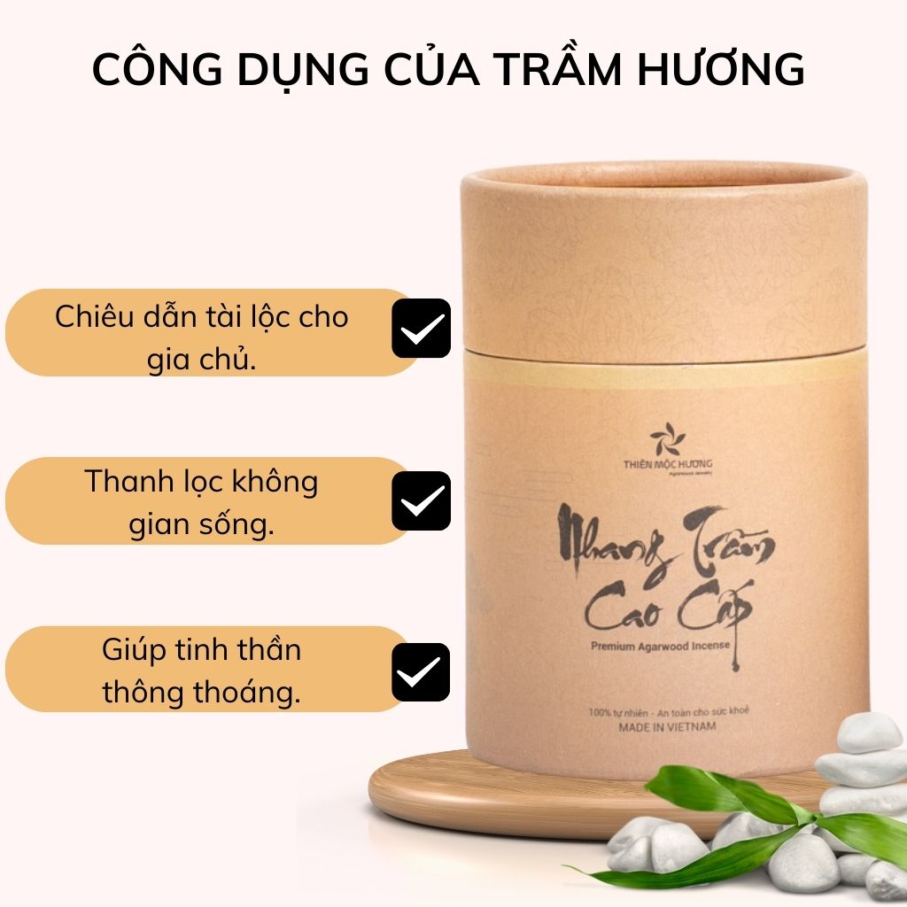 Mô tả Combo nhang khoanh trầm hương Thiên Mộc Hương loại 12 năm thơm dịu nhẹ, không hóa chất - 2