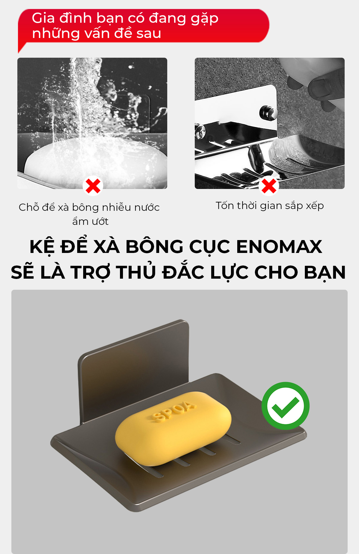 Kệ xà phòng Enomax hình tròn