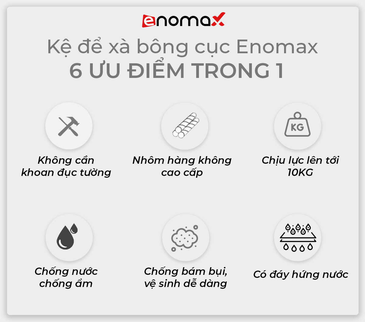 Kệ xà phòng Enomax Eno 0174 màu trắng