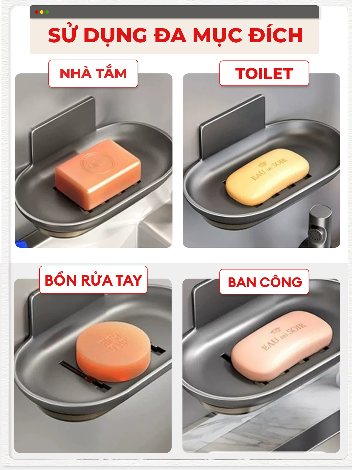 Kệ xà phòng Enomax Eno 0174 chi tiết đáy