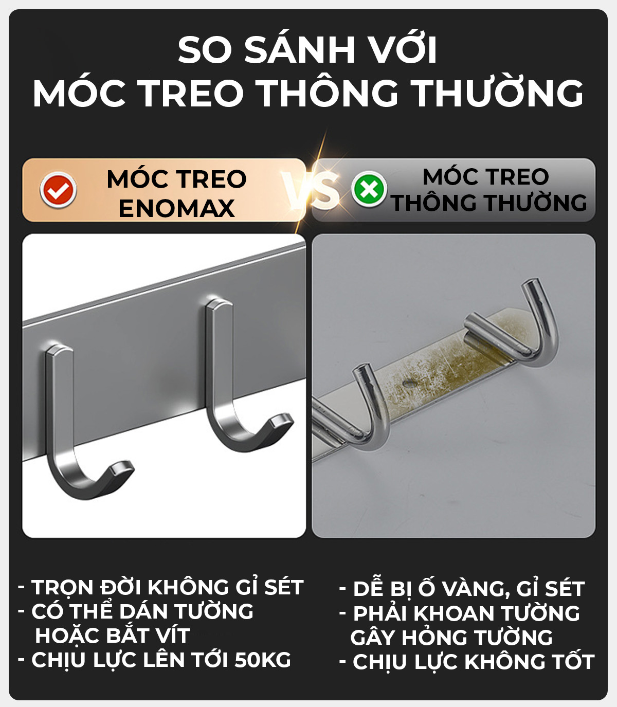 Móc Enomax chống gỉ sét
