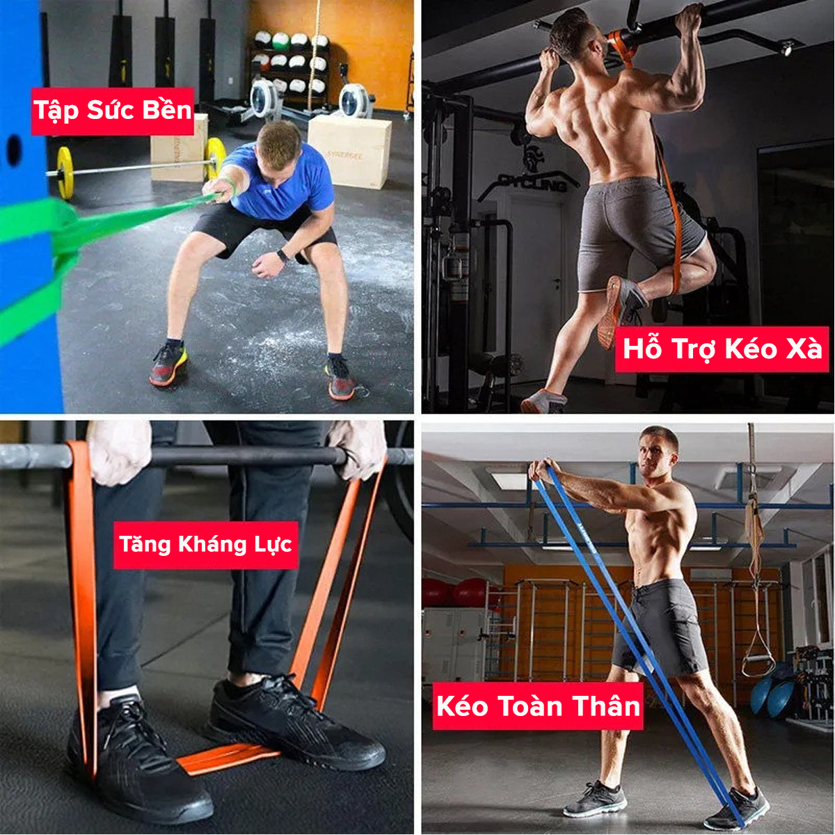Mô tả Dây Kháng Lực Toàn Thân Power Band Đa Năng, Dây Đàn Hồi Cao Su Tự Nhiên Hỗ Trợ Tập Thể Thao, Lên Xà, Gym AL3602 Aolikes - 7
