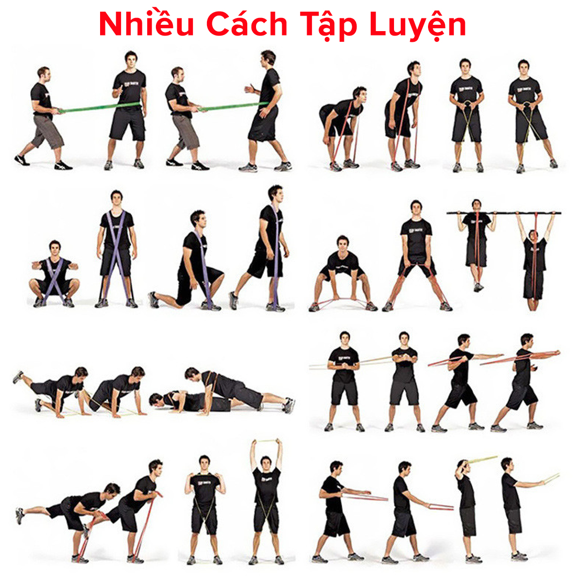 Mô tả Dây Kháng Lực Toàn Thân Power Band Đa Năng, Dây Đàn Hồi Cao Su Tự Nhiên Hỗ Trợ Tập Thể Thao, Lên Xà, Gym AL3602 Aolikes - 8