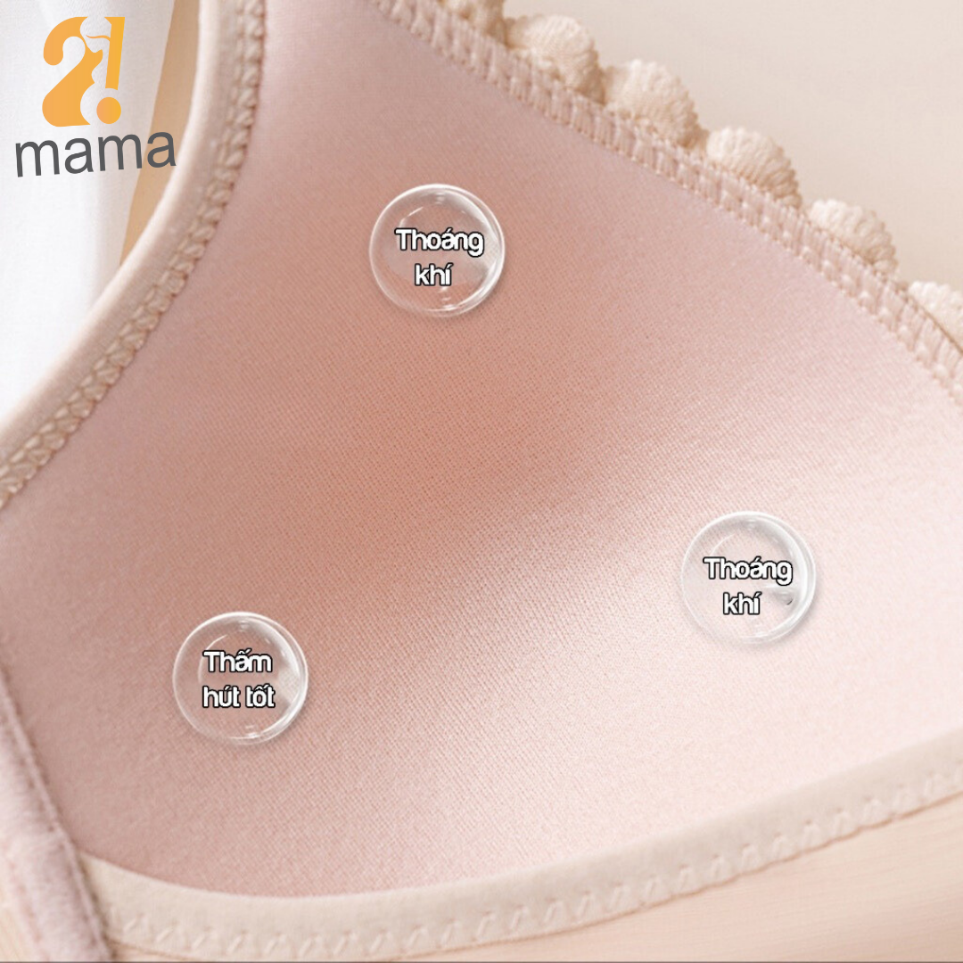 Mô tả Áo lót bầu cho con bú 2mama chất su tăm mềm mại, không gọng nâng ngực, chống chảy sệ có cúc cho bé ti 288 - 4