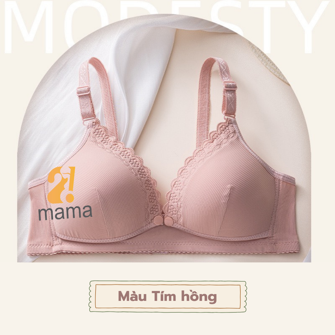 Mô tả Áo lót bầu cho con bú 2mama chất su tăm mềm mại, không gọng nâng ngực, chống chảy sệ có cúc cho bé ti 288 - 5