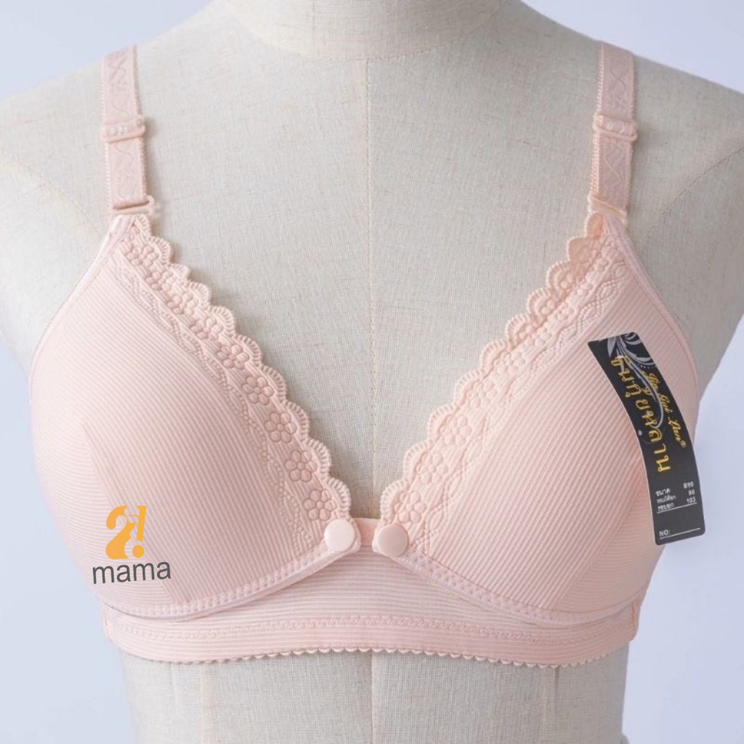 Mô tả Áo lót bầu cho con bú 2mama chất su tăm mềm mại, không gọng nâng ngực, chống chảy sệ có cúc cho bé ti 288 - 7
