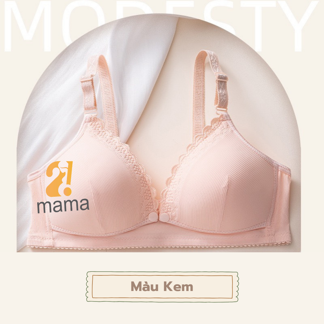 Mô tả Áo lót bầu cho con bú 2mama chất su tăm mềm mại, không gọng nâng ngực, chống chảy sệ có cúc cho bé ti 288 - 8