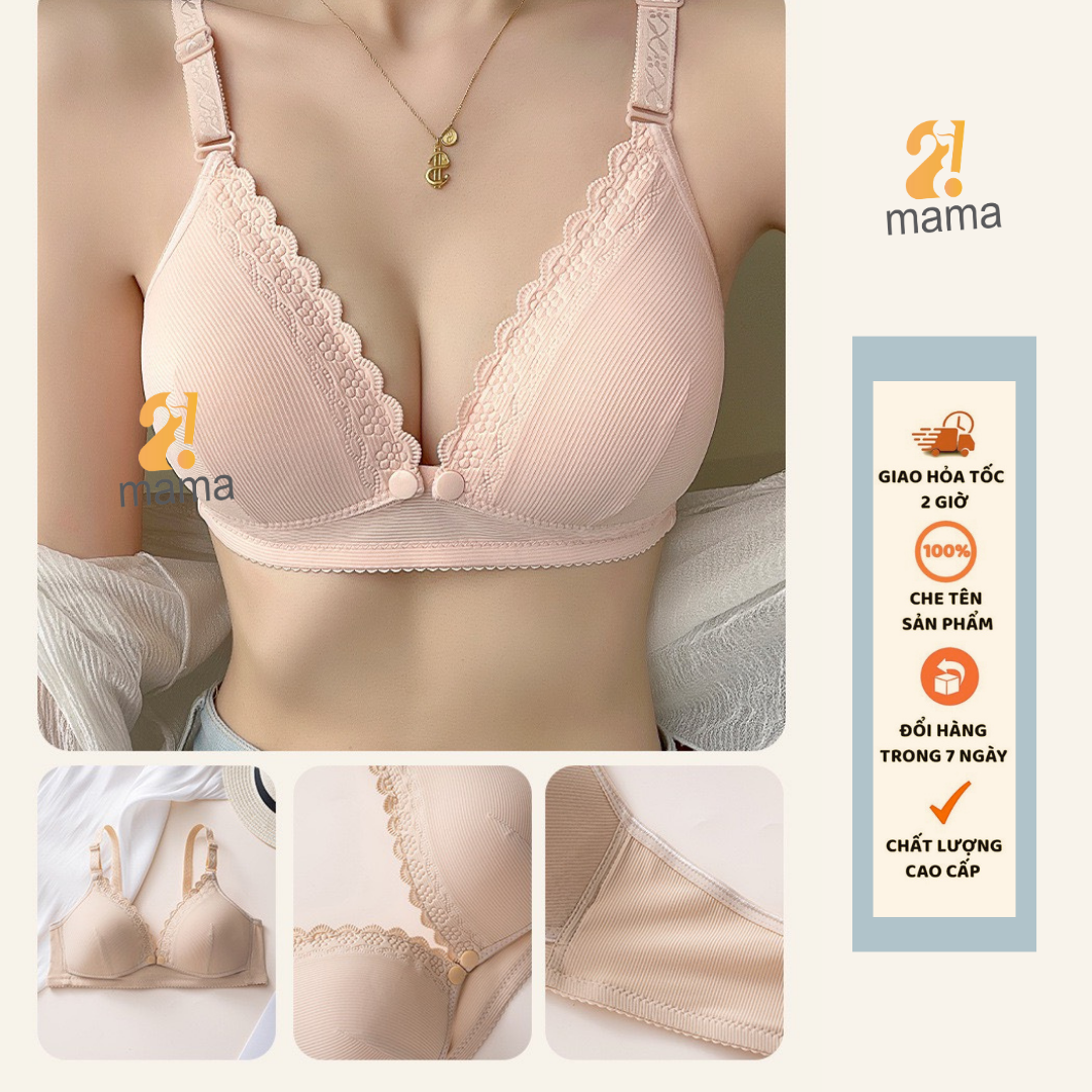Mô tả Áo lót bầu cho con bú 2mama chất su tăm mềm mại, không gọng nâng ngực, chống chảy sệ có cúc cho bé ti 288 - 12