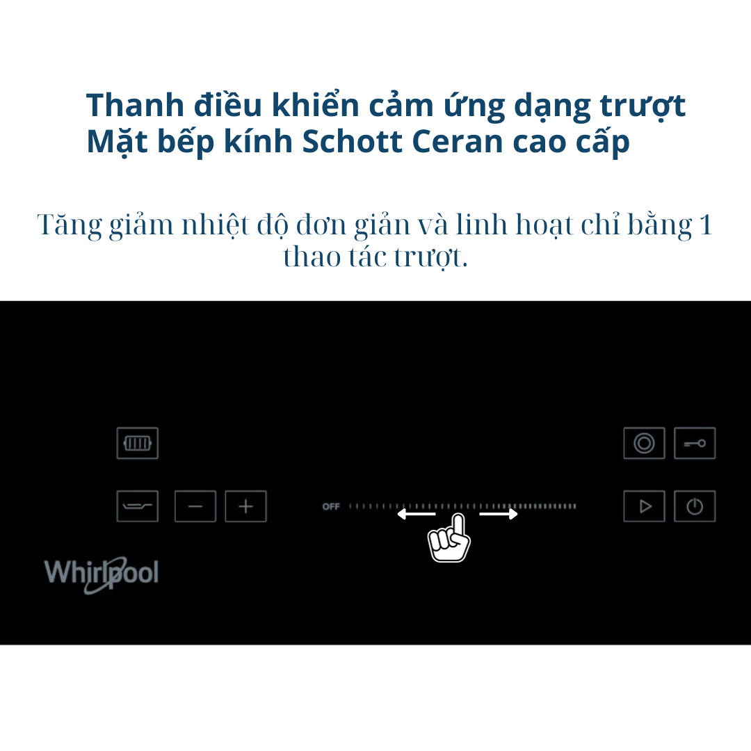 Mô tả Bếp Từ Đôi Whirlpool Cảm Ứng Trượt Dài 73cm ACI7324S/BLV - Bảo Hành 2 Năm - 1