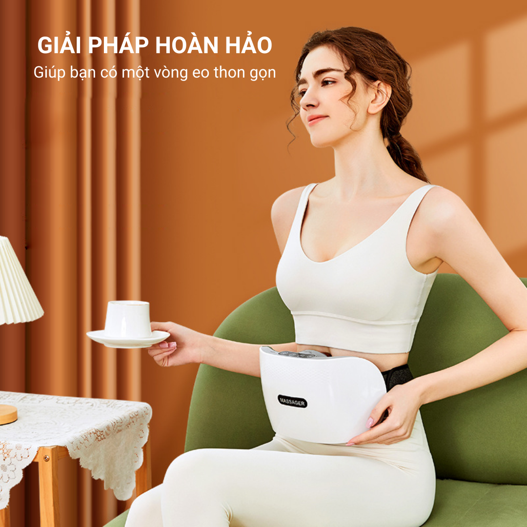 Máy Massage Bụng TQ-109, Máy Giảm Mỡ Bụng, Đai Massage Giảm Mỡ Bụng Tích Hợp Xoay Đá Nóng Kết hợp Làm Nóng Hồng Ngoại | Shopee Việt Nam