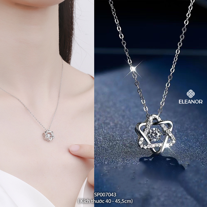 Dây chuyền nữ titan Eleanor Accessories phối đồ