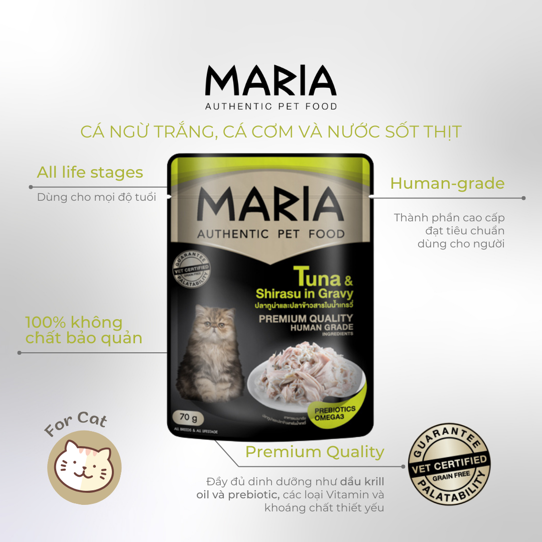Mô tả Pate cho mèo Maria hộp 12 gói 70g - 6