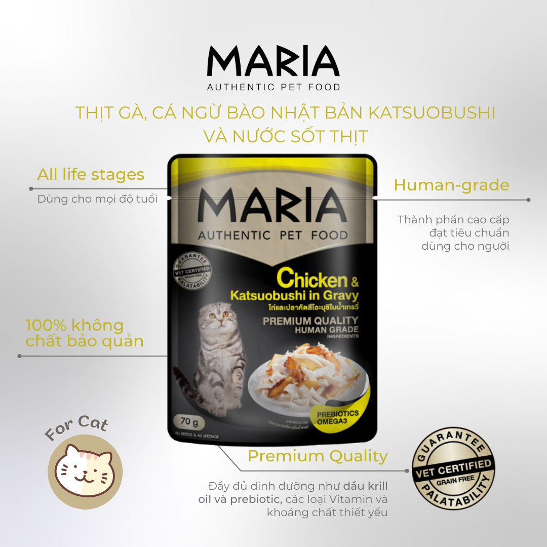 Mô tả Pate cho mèo Maria hộp 12 gói 70g - 5