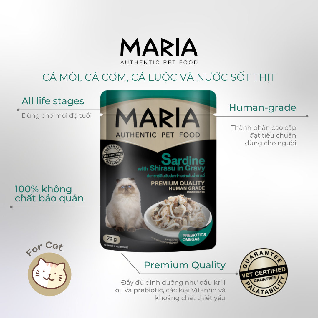 Mô tả Pate cho mèo Maria hộp 12 gói 70g - 7