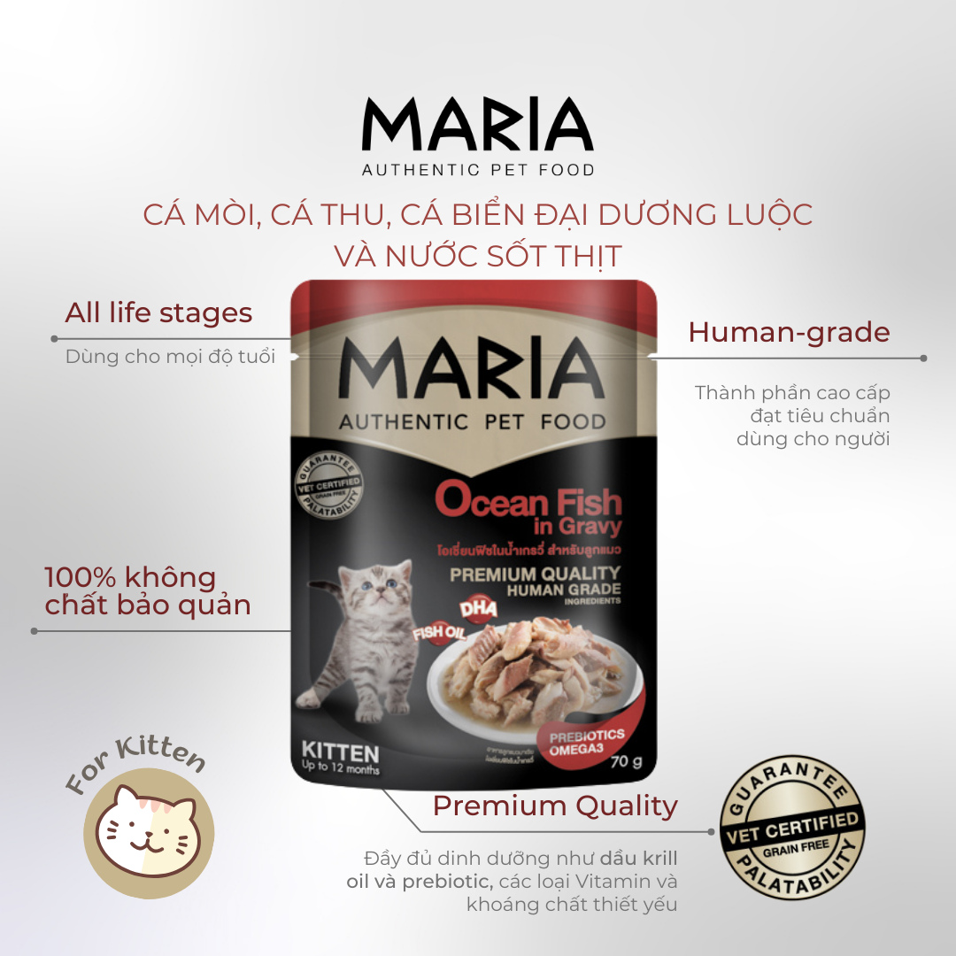 Mô tả Pate cho mèo Maria hộp 12 gói 70g - 8