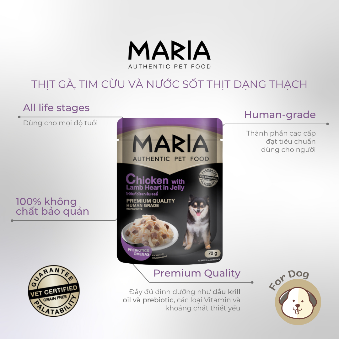 Mô tả Pate cho chó Maria hộp 12 gói 70g - 5