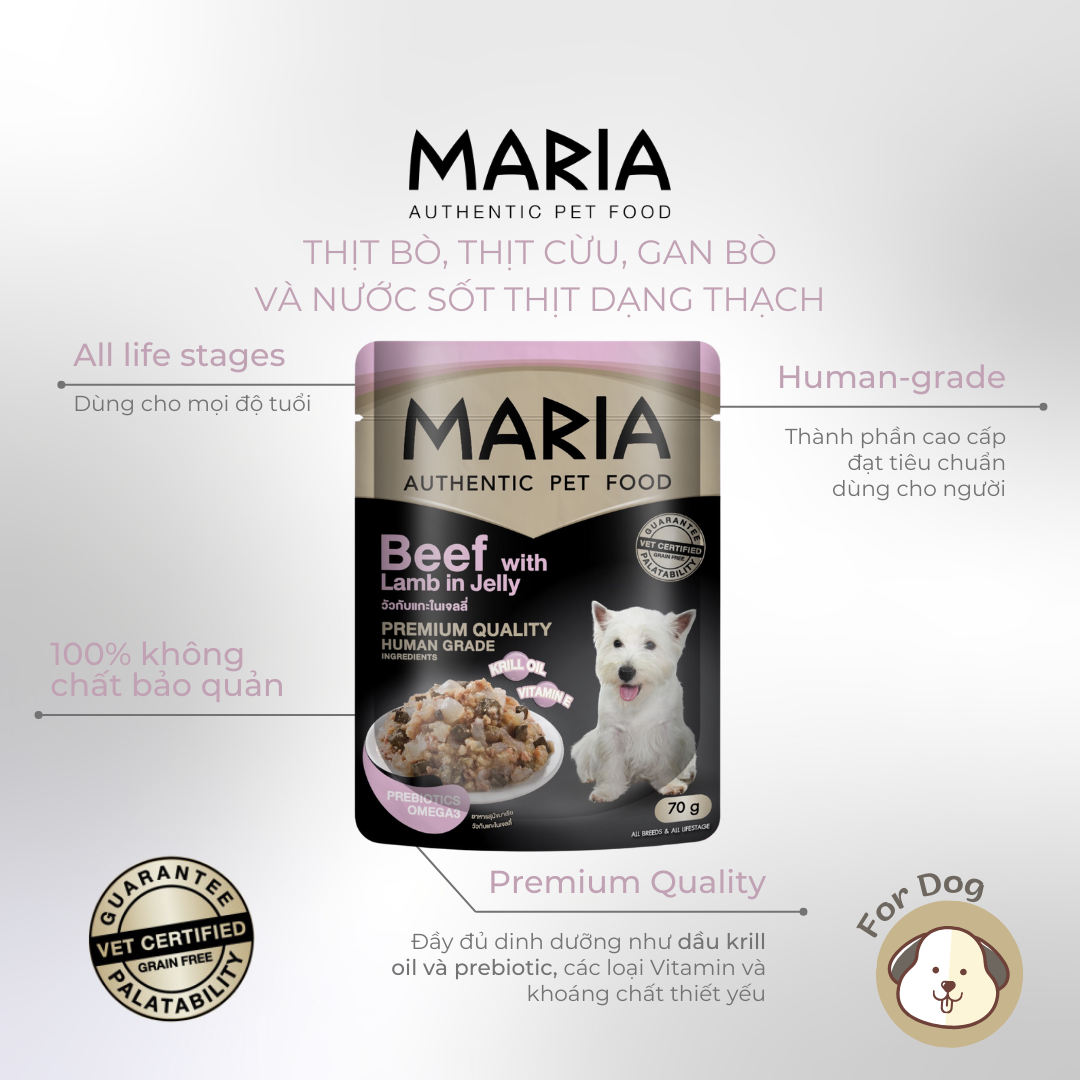 Mô tả Pate cho chó Maria hộp 12 gói 70g - 7