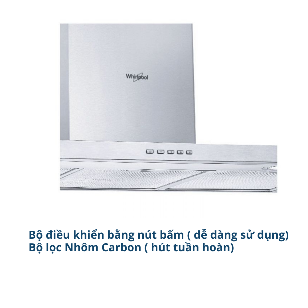 Mô tả Máy hút mùi whirlpool gắn tường Inox 90cm AKR4985/IX - Bảo Hành 2 Năm - 2