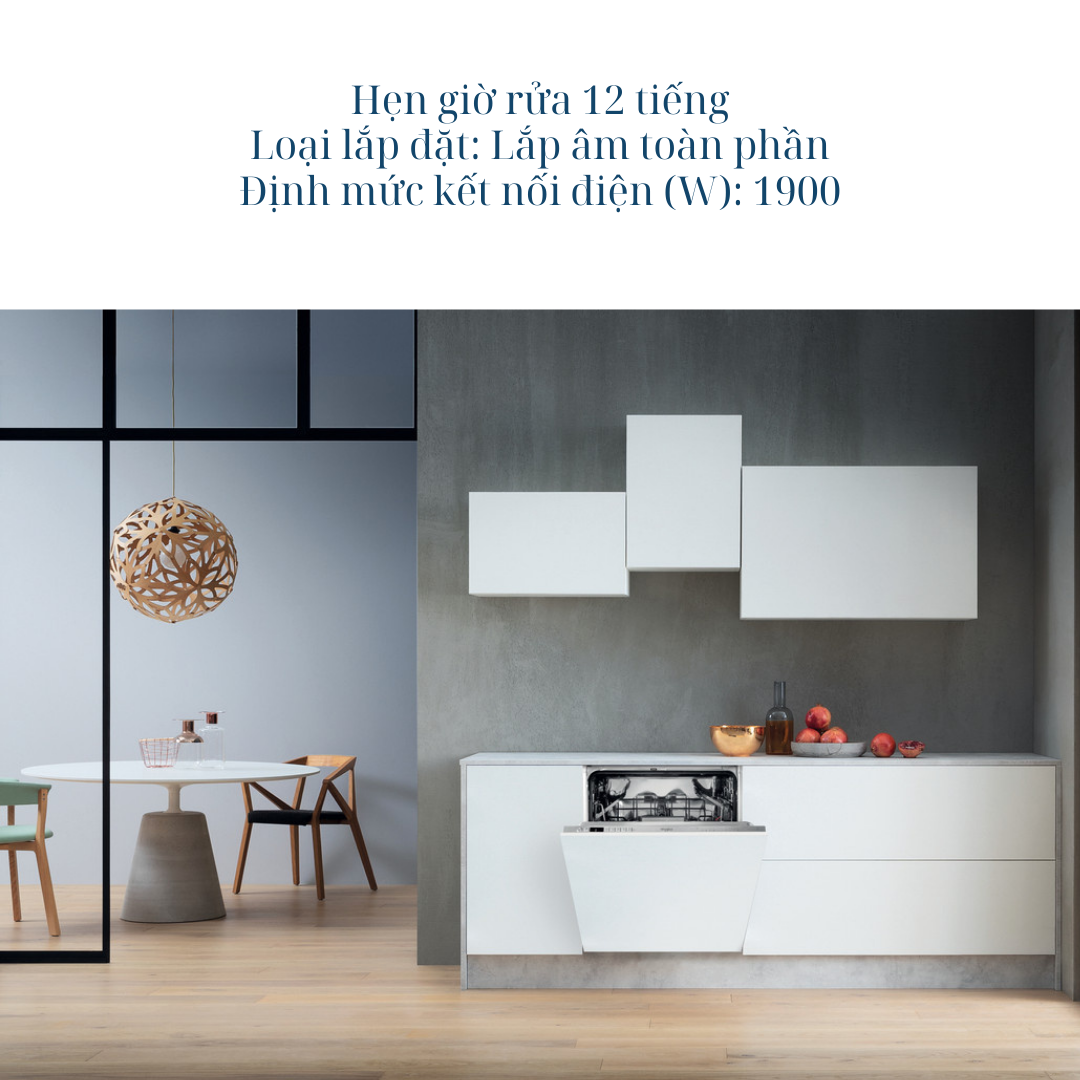 Mô tả Máy rửa chén whirlpool âm toàn phần 14 bộ WIO 3T133 P - Hàng sản xuất Châu ÂU - Bảo Hành 2 Năm - 4