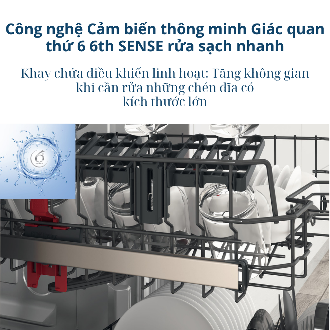 Mô tả Máy rửa chén độc lập whirlpool 14 bộ WFC 3C26P - Hàng sản xuất Châu ÂU - Bảo Hành 2 Năm - 4