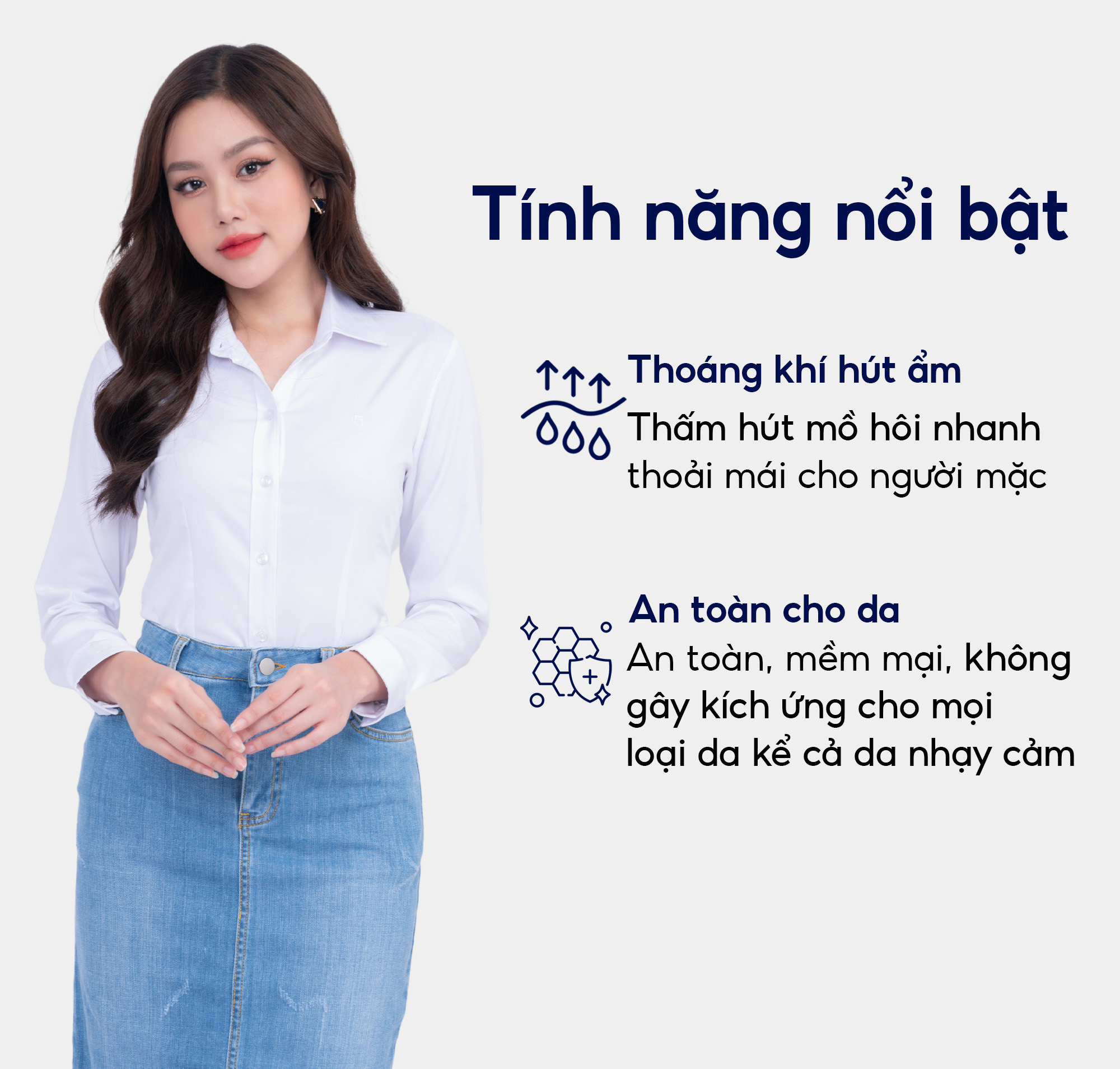 Mô tả Áo sơ mi dài tay ASW0101-R10 chất liệu sợi tre vải trơn form ôm nhiều màu Thái Hòa - 3