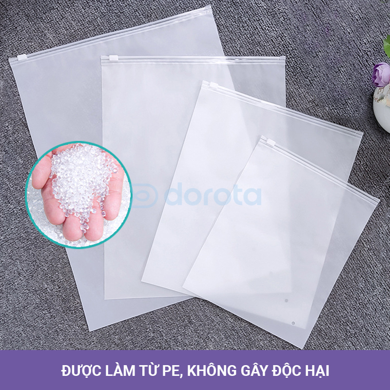 Mô tả Túi zip đựng quần áo du lịch đựng mỹ phẩm tất vớ, túi bảo quản đồ cất vali túi xách TZ - 1