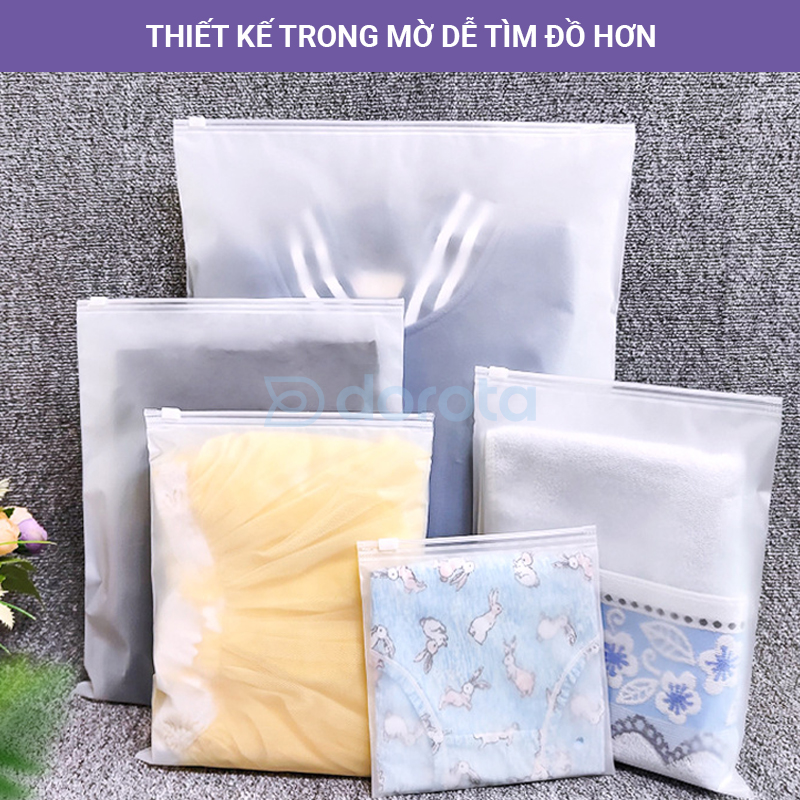 Mô tả Túi zip đựng quần áo du lịch đựng mỹ phẩm tất vớ, túi bảo quản đồ cất vali túi xách TZ - 3
