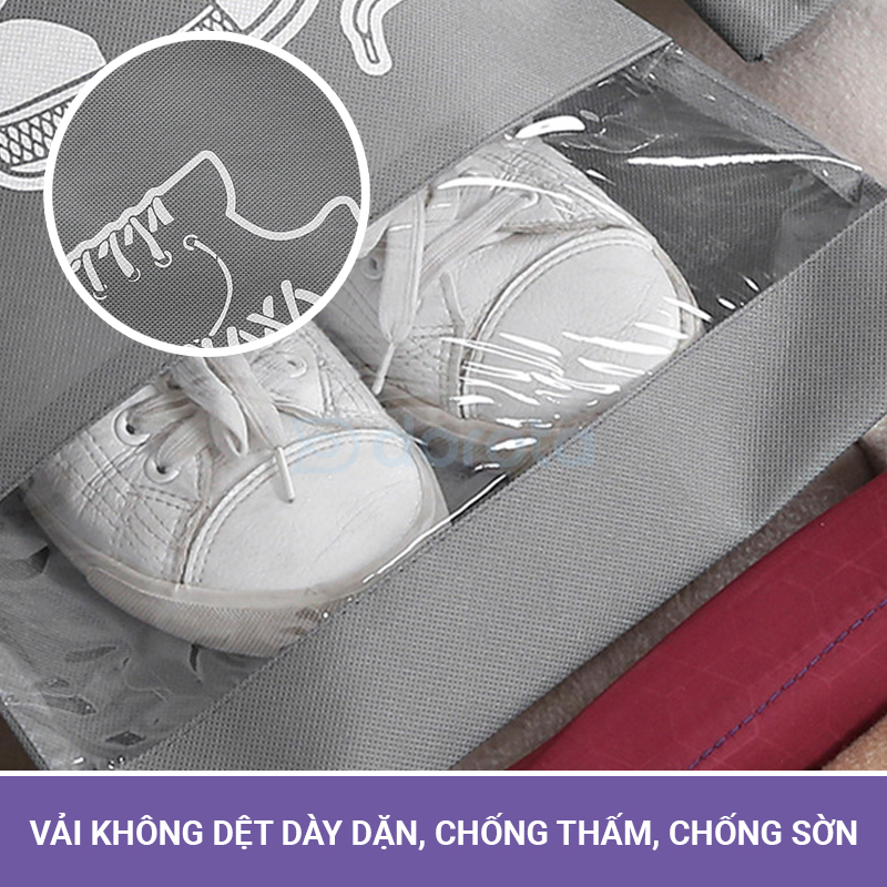 Mô tả Túi đựng giày du lịch chống bụi bẩn, túi bảo quản giày có dây rút nhỏ gọn bỏ vali TG1 - 2
