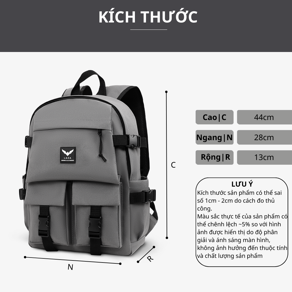 Mô tả Cặp đi học LAZA Rosy Backpack 496 - chất liệu chống thấm nước - chính hãng LAZA phân phối - 2