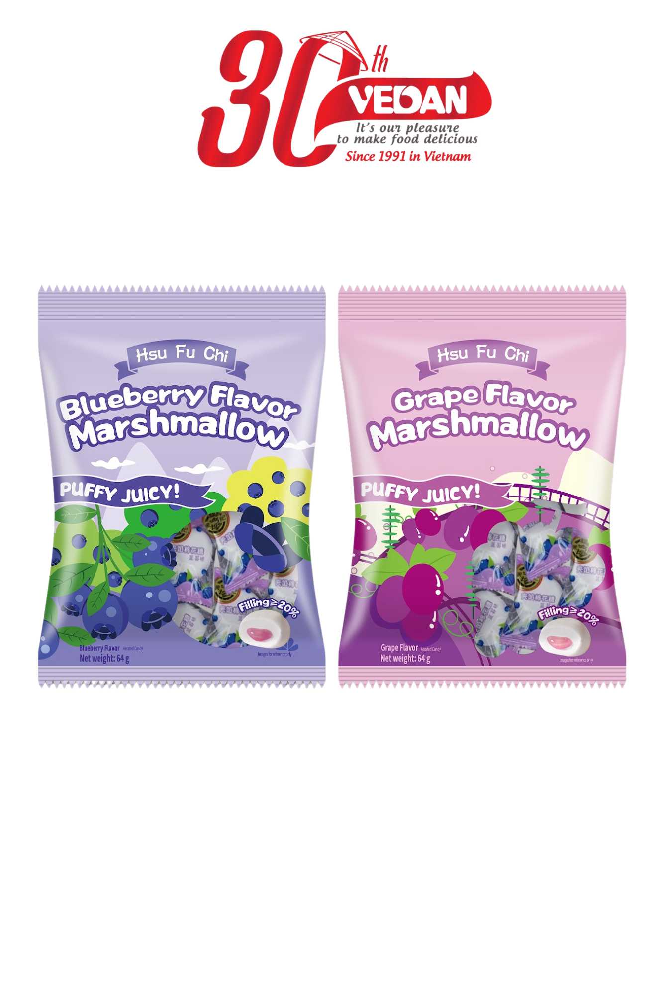 Mô tả Kẹo Xốp MARSHMALLOW HSU FU CHI - 1
