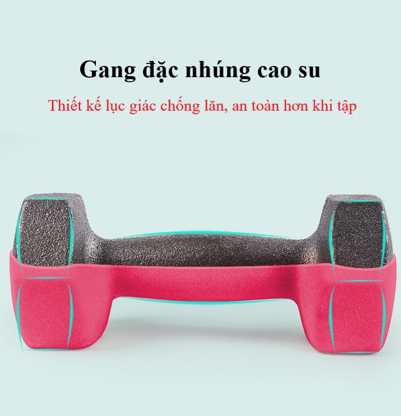 Mô tả Tạ Tay Nữ Bảo Hành 12 Tháng Tạ Tay Tập Gym Chất Liệu Gang Nguyên Khối Bọc Cao Su Êm Ái Cleacco TTN Boro Sport ( 1 Cái ) - 6