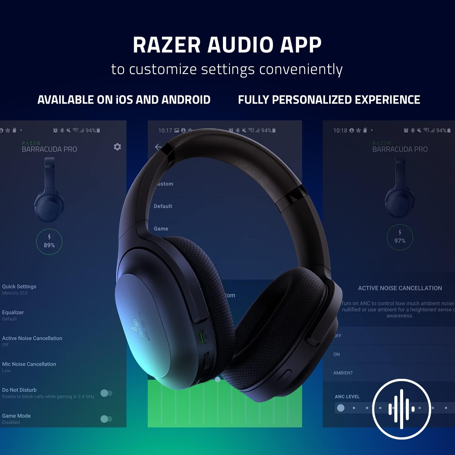 Tai Nghe Razer Barracuda Không Dây | TITANIUM 50MM Driver | Mic Khử Ồn ...