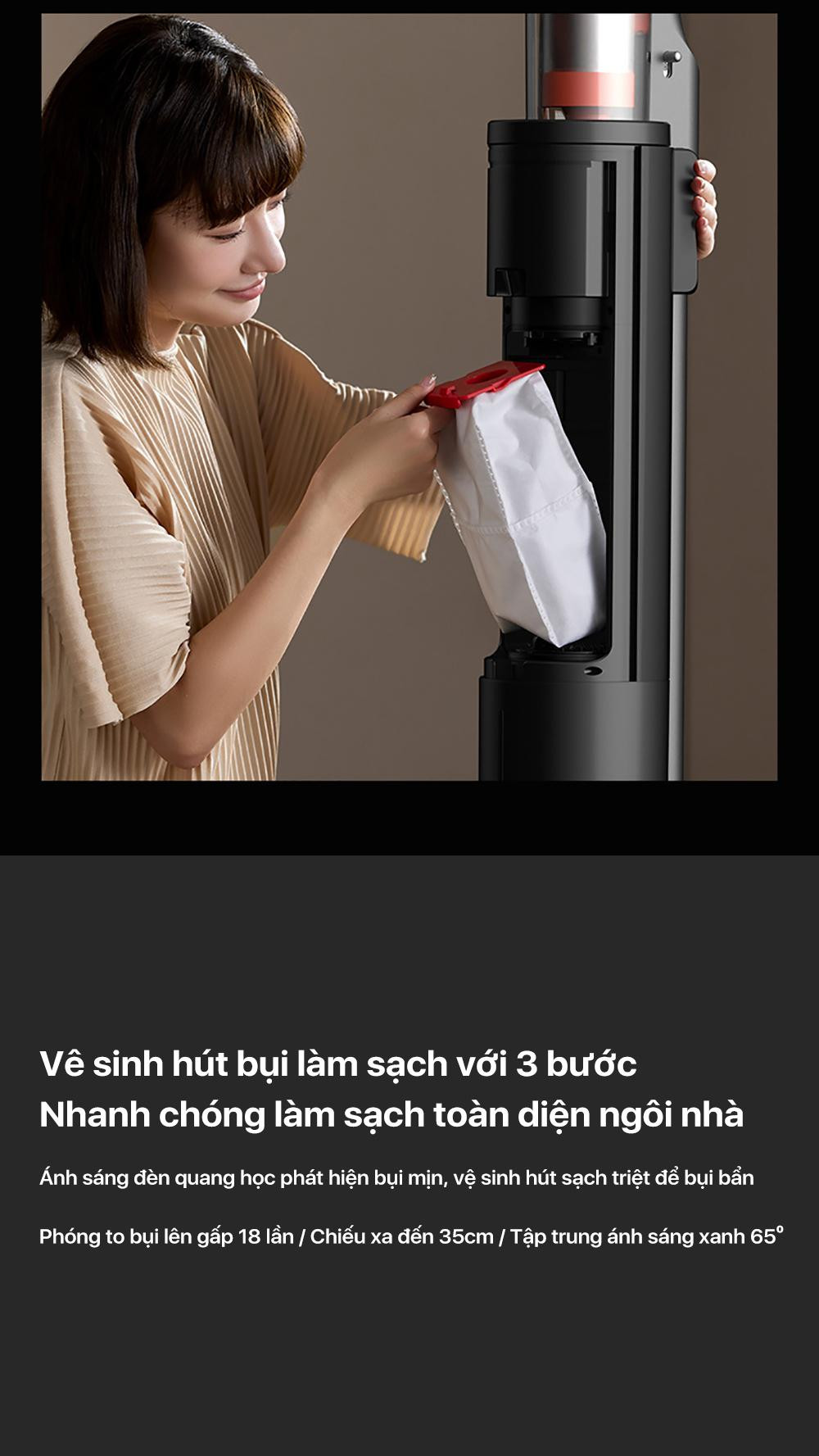 Máy hút bụi Deerma T30 Station hút sạch bụi bẩn
