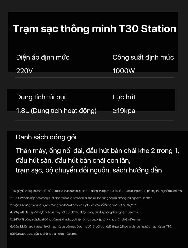 Trạm sạc thông minh của Deerma T30 Station