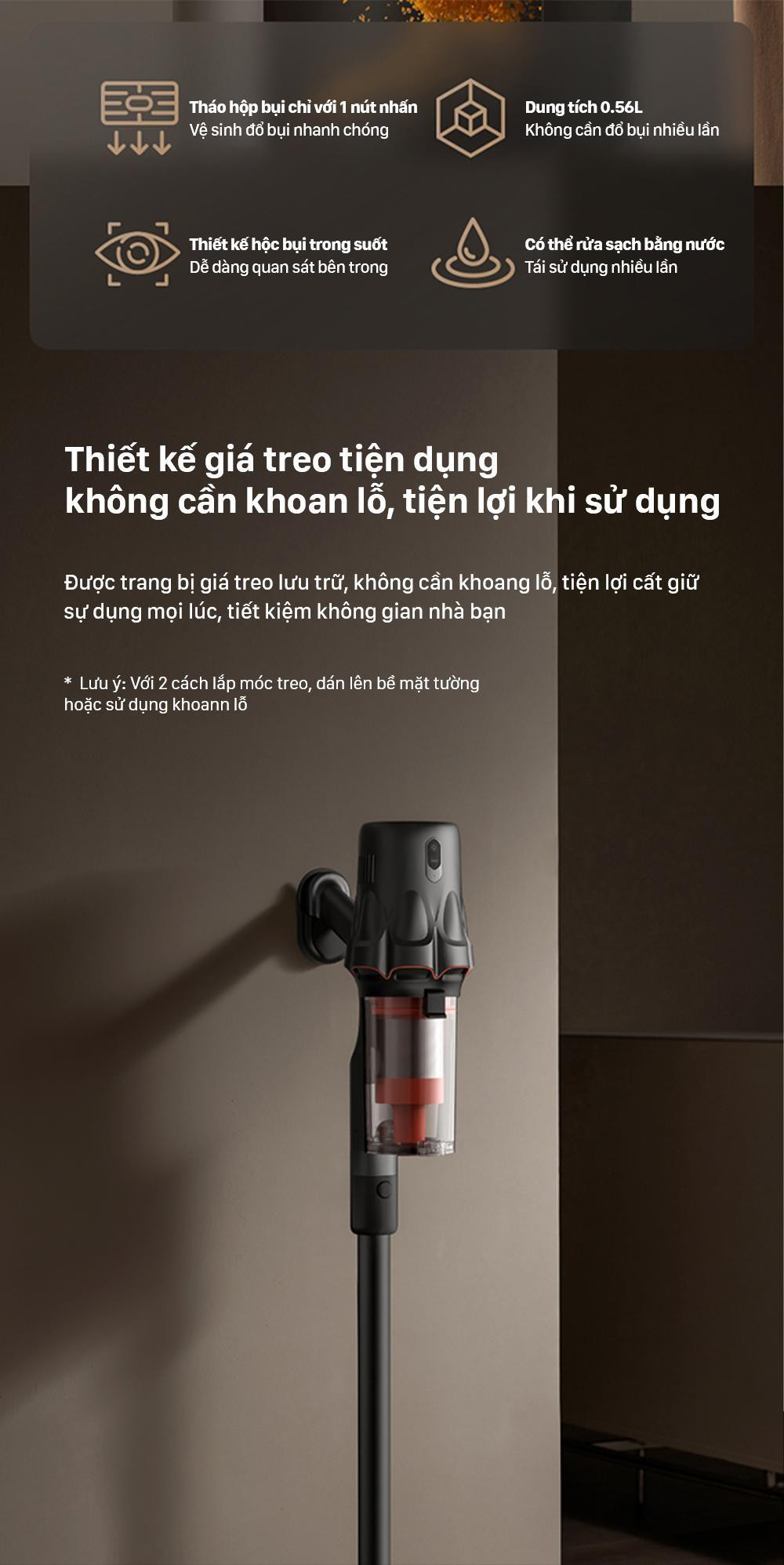 Mô tả Máy hút bụi không dây Deerma T30W đa năng với lực hút mạnh 23000pa kèm ánh sáng xanh thông minh - Bảo hành 12 tháng - 2