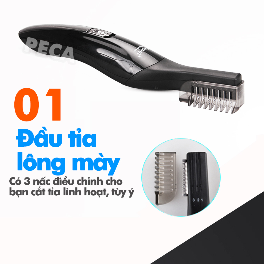 Mô tả Tông đơ tạo kiểu tóc đa chức năng 6 in 1 chính hãng Kemei KM-600 có thể cạo râu tỉa mũi tỉa mày... - 2