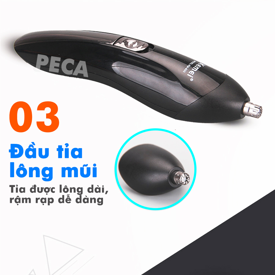 Mô tả Tông đơ tạo kiểu tóc đa chức năng 6 in 1 chính hãng Kemei KM-600 có thể cạo râu tỉa mũi tỉa mày... - 4