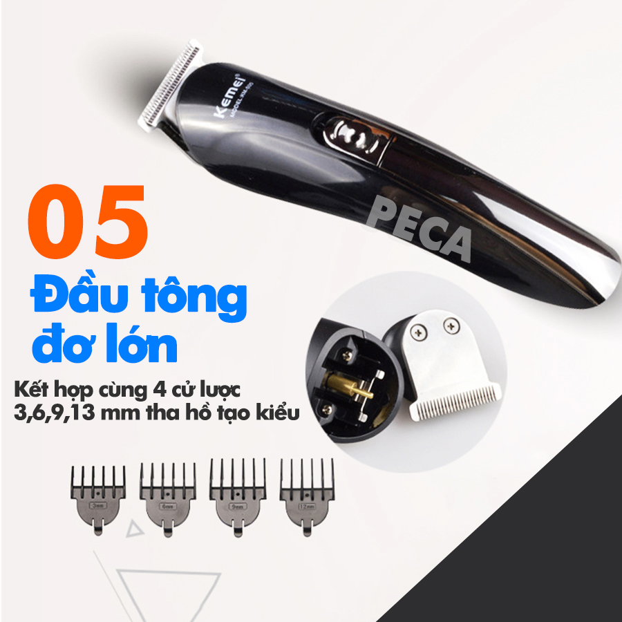 Mô tả Tông đơ tạo kiểu tóc đa chức năng 6 in 1 chính hãng Kemei KM-600 có thể cạo râu tỉa mũi tỉa mày... - 6