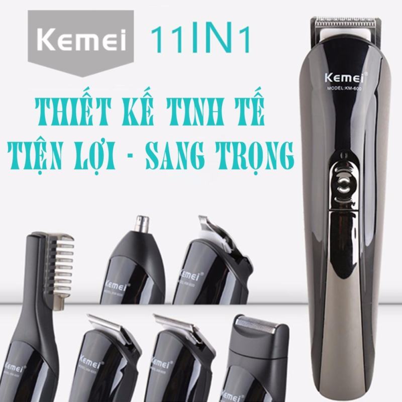 Mô tả Tông đơ tạo kiểu tóc đa chức năng 6 in 1 chính hãng Kemei KM-600 có thể cạo râu tỉa mũi tỉa mày... - 9