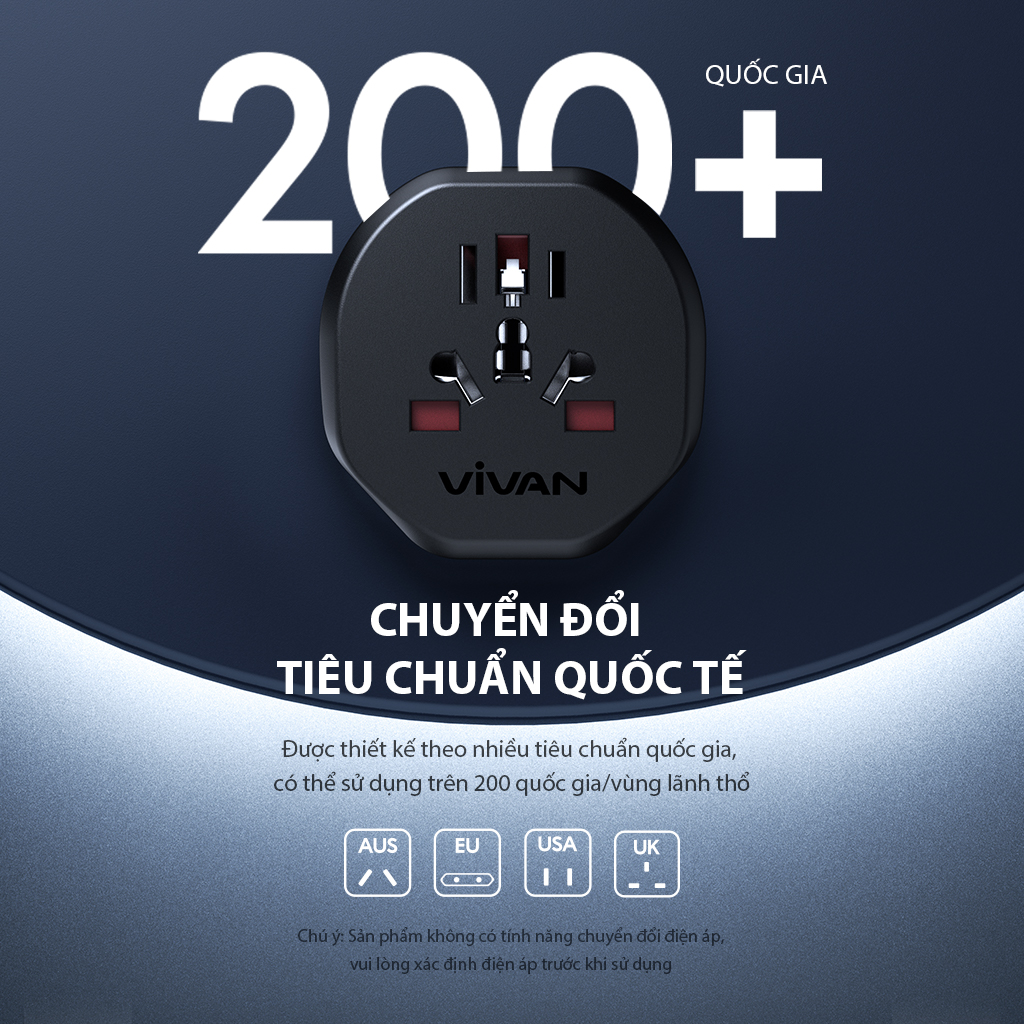 Mô tả Bộ Chuyển Đổi Cổng Sạc Quốc Tế Công Suất 12W - Hàng chính hãng - 7