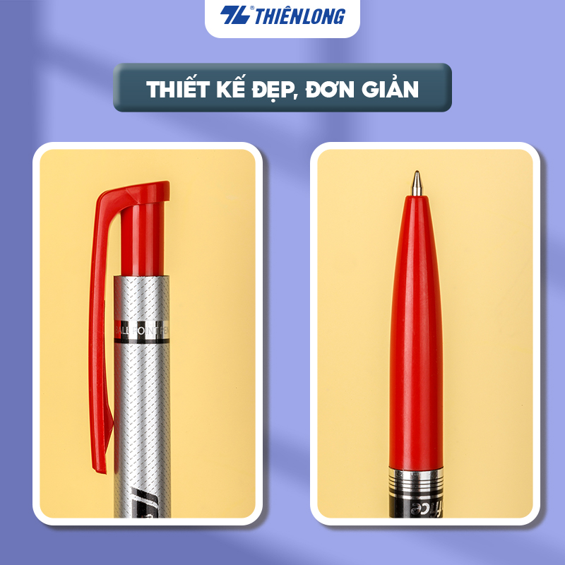 Mô tả Combo 5/10/20 Bút bi Thiên Long FO-024 ngòi 0.7mm mực xanh/đỏ/đen hệ dầu, đạt tiêu chuẩn an toàn Châu Âu - 4
