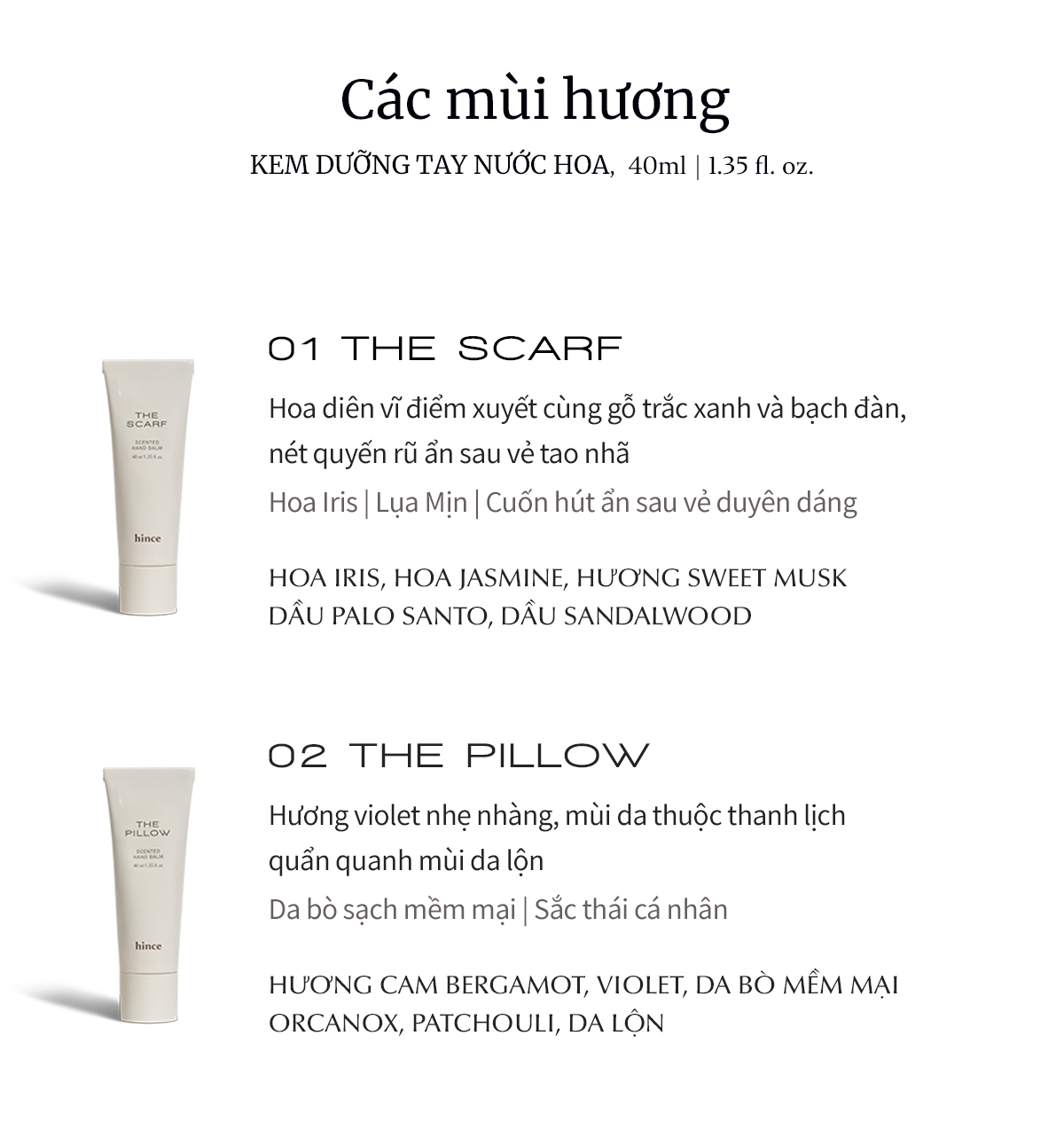 Mô tả Kem dưỡng da tay hince Scented Hand Balm - 1