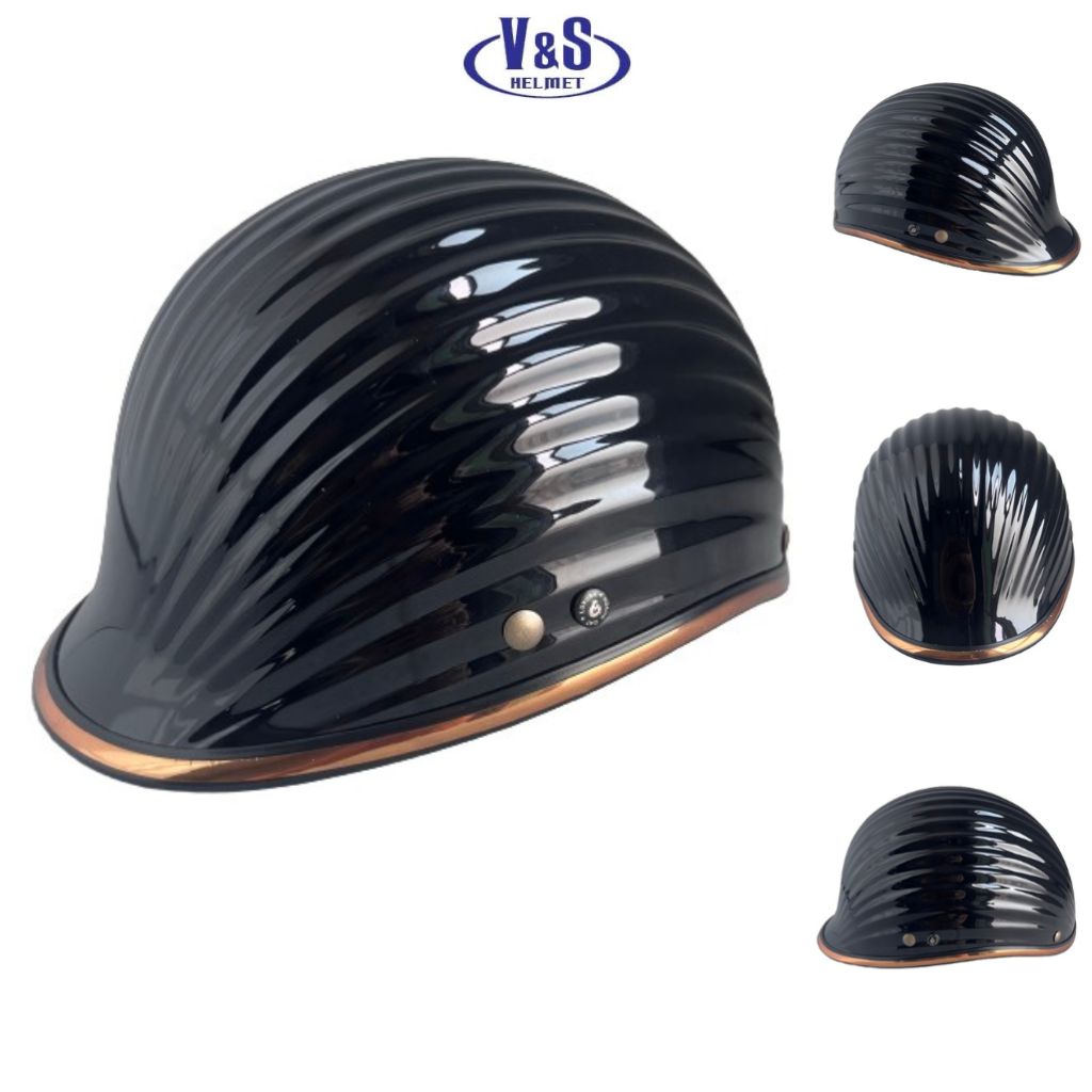 Mô tả Nón Bảo Hiểm thể thao ĐUA NGỰA VÂN SÒ - Mũ Thời Trang Siêu Đẹp - Mũ Ngược - Vòng Đầu 56-58cm - Mũ Vỏ Sò V&S Helmet S01 - 4