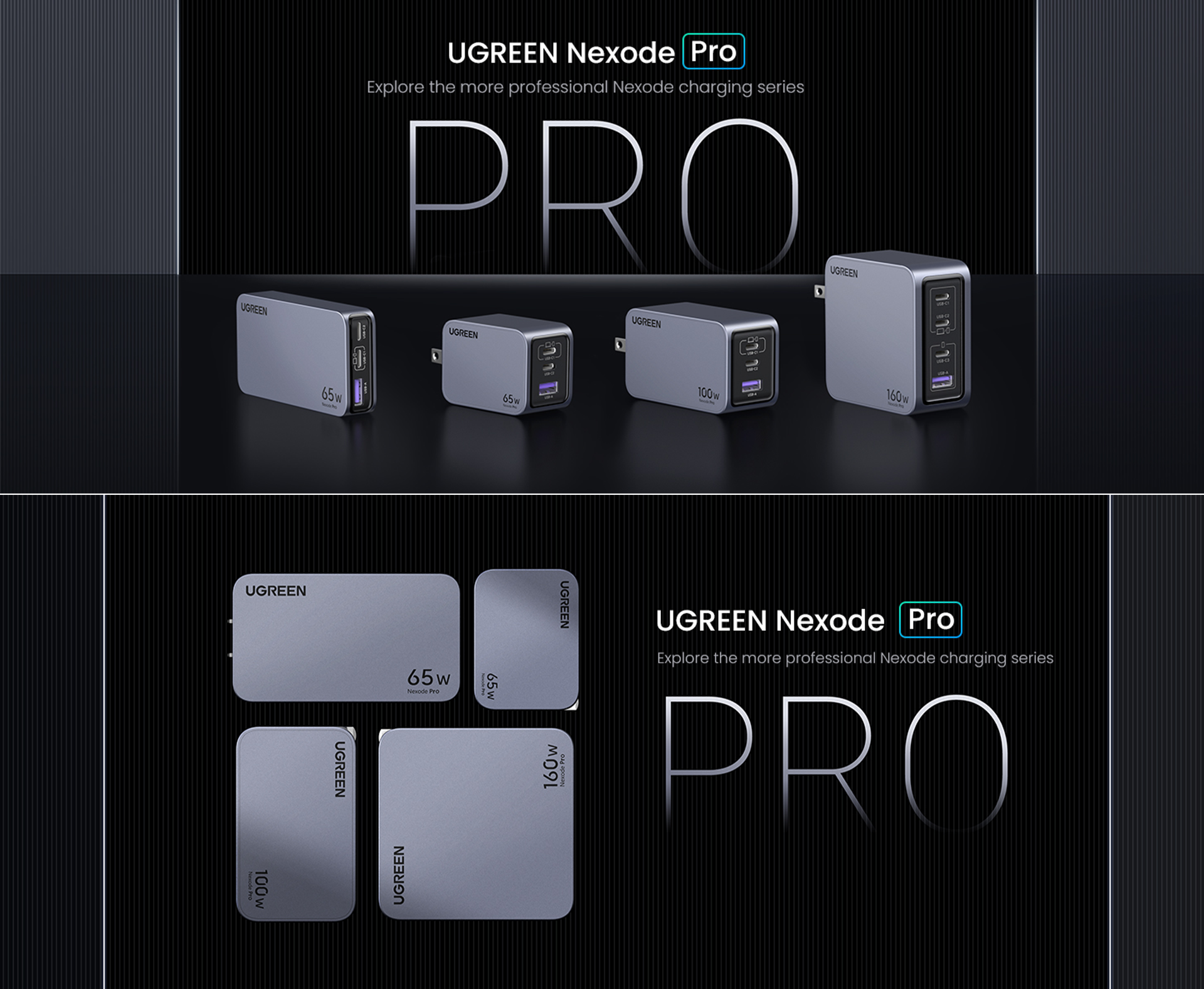 Bộ sạc GaN UGREEN 100W Nexode Pro X757 2C1A
