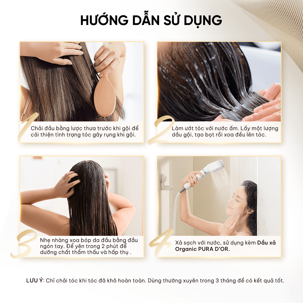 Mô tả Dầu gội hữu cơ hỗ trợ giảm rụng tóc, mọc tóc Biotin Pura D'or Original Gold Label - 236ml/473ml - 4