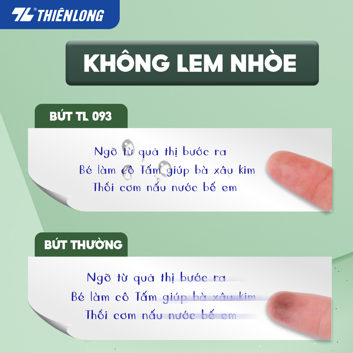 Mô tả Combo 5/10/20 Bút bi Thiên Long Candee TL-093 ngòi 0.6mm - viết bi sọc có nắp đậy, trọng lượng nhẹ, viết êm trơn - 4