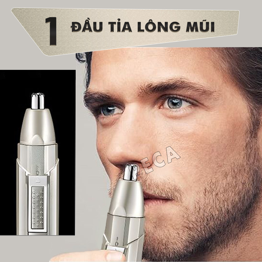 Mô tả Máy tỉa lông mũi đa năng 3in1 Kemei KM-315 dùng sạc USB chuyên dụng tỉa lông mũi, tỉa râu, cạo lông - Hàng chính hãng - 3